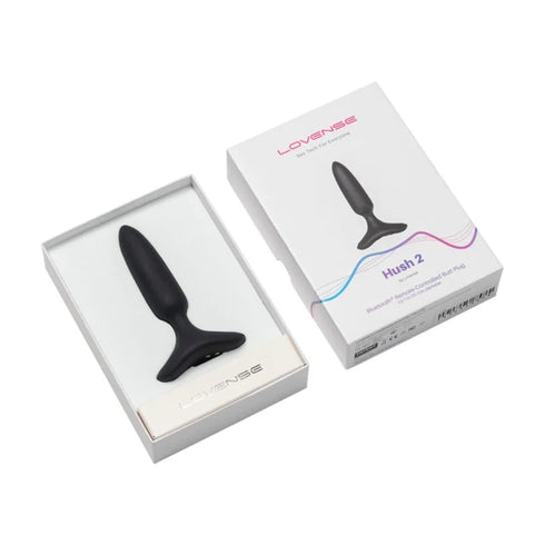 Lovense Hush 2 Remote App-Controlled 1" Butt Plug Black