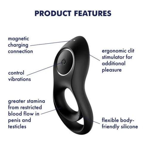 Satisfyer Legendary Duo C-Ring Black