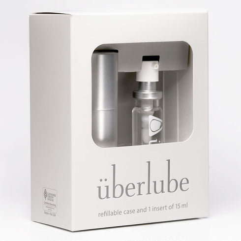 überlube Silver Refillable case & 1 insert 15ml