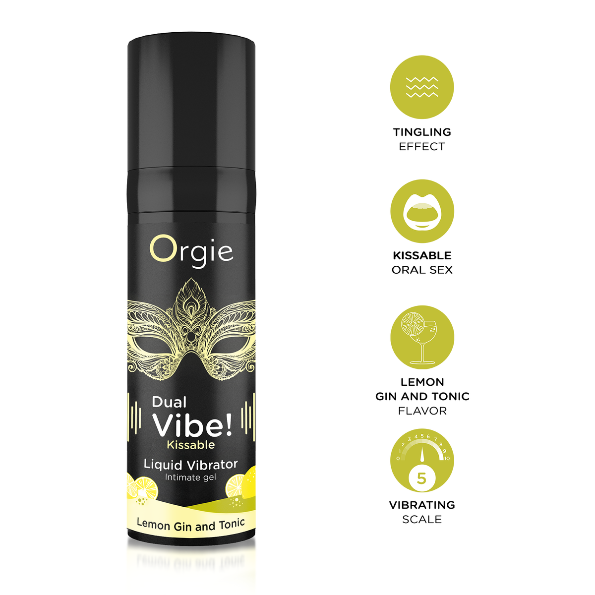Orgie Dual Vibe Kissable Gel Lemon Gin & Tonic 0.5 fl oz