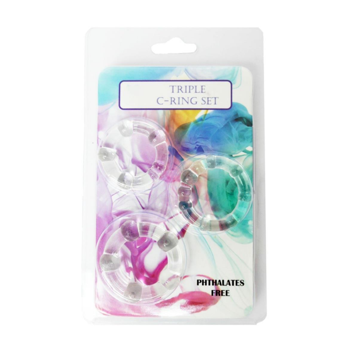 B-Series C-Ring Crystal Clear 3-Pack | WorldCondoms Main image