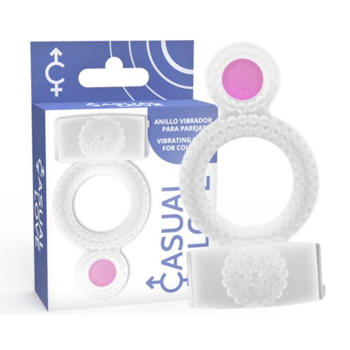 Casual Love Double Pleasure Vibrating Ring Transparent | WorldCondoms Main image
