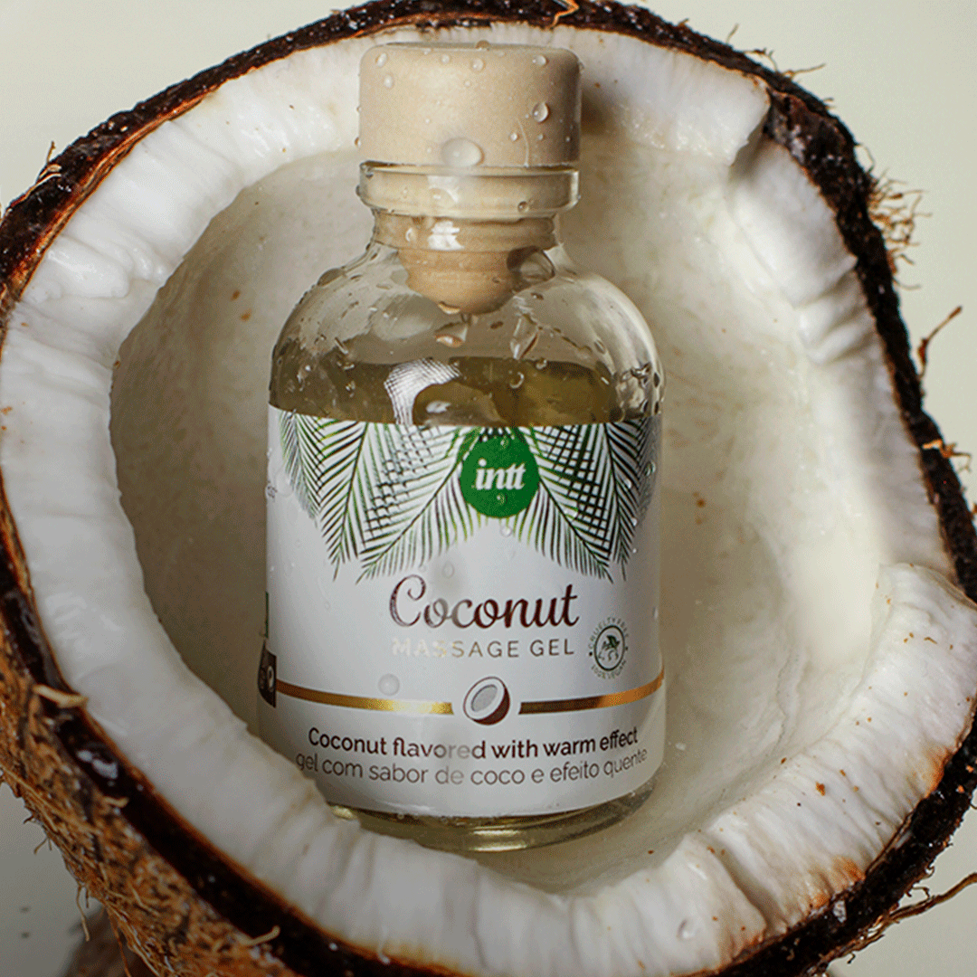 intt Vegan Coconut Kissable Massage Gel 1 fl oz Secondary image