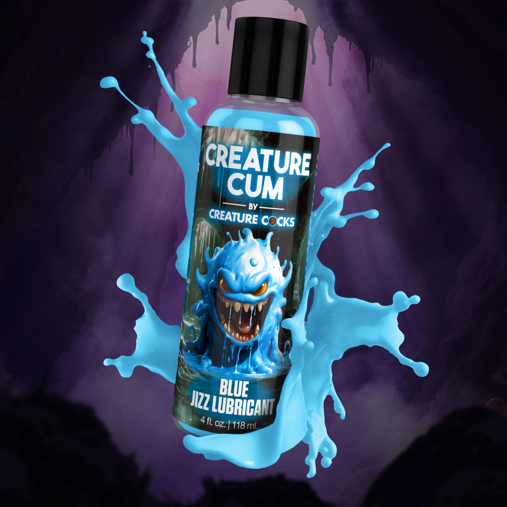 Creature Cum Blue Water-Based Jizz Lubricant 4 fl oz Secondary image