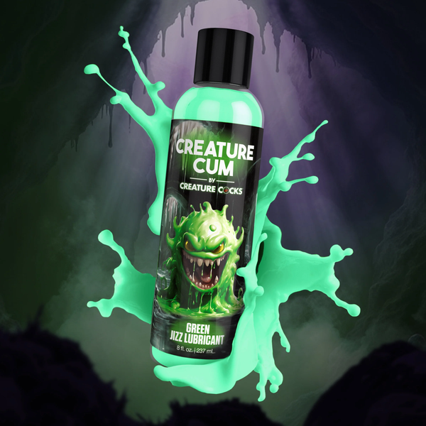 Action product graphic displaying the 8 fl oz bottle surrounded by a splash of opaque green liquid against a dark cave backdrop.