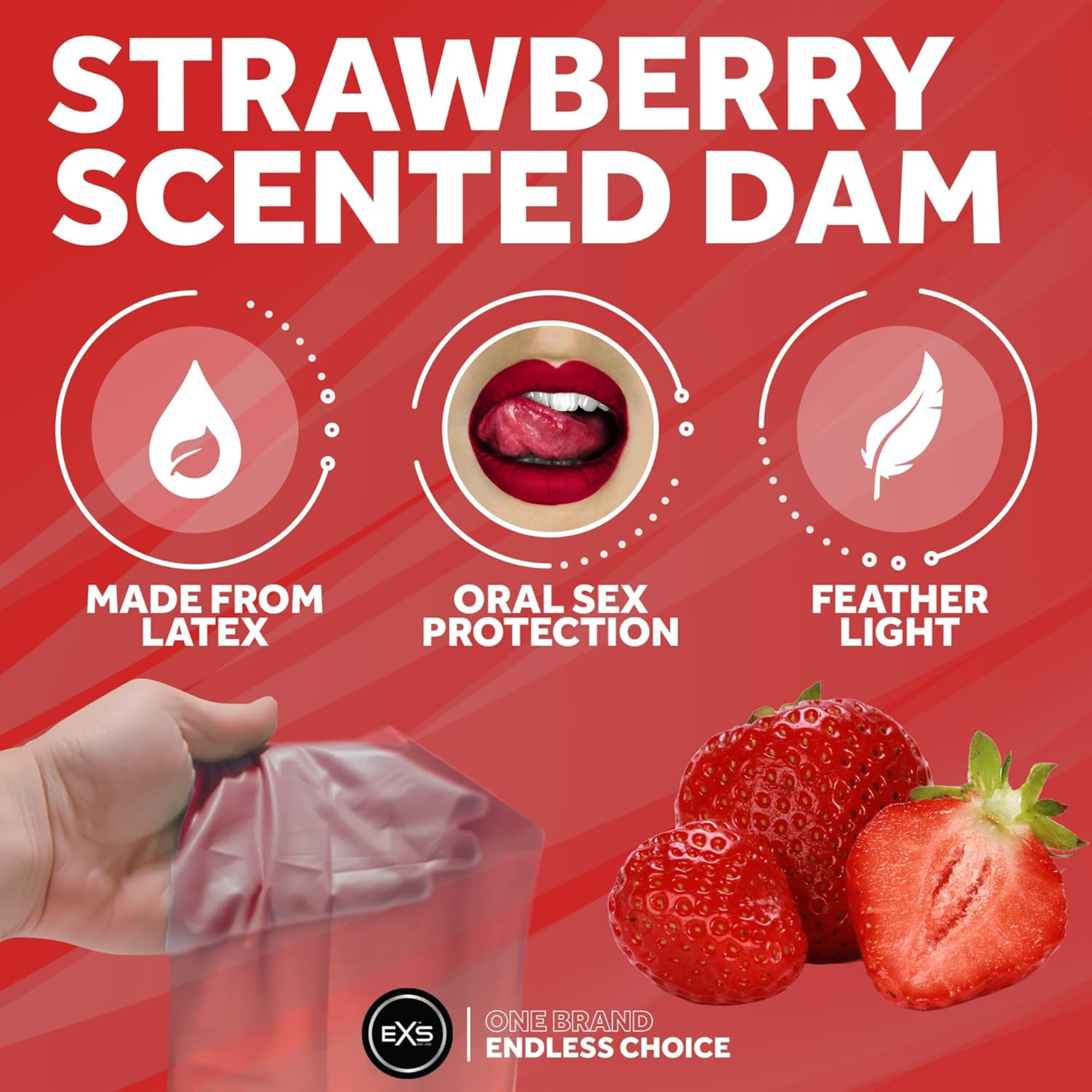 EXS Oral Dams Strawberry Secondary image