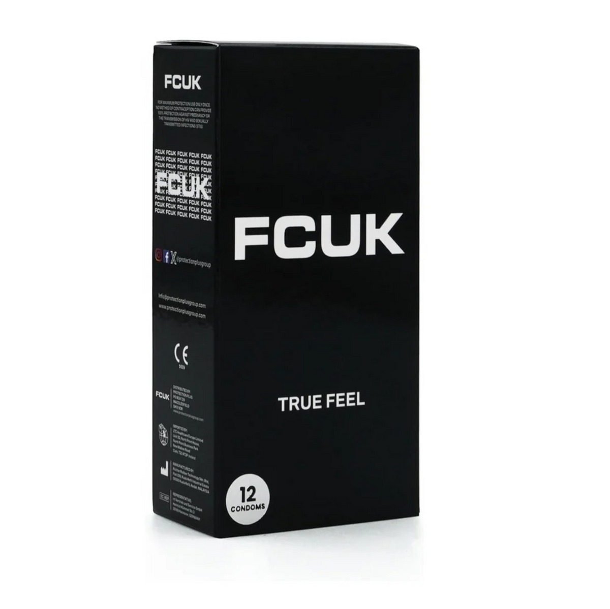 FCUK True Feel Condoms Black Box 12 | WorldCondoms Main image