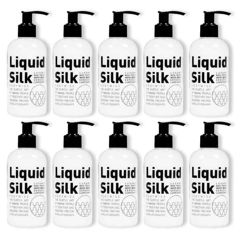 Liquid Silk 10 bottles x 250 ml 8.45 fl.oz lubricant ️ WorldCondoms