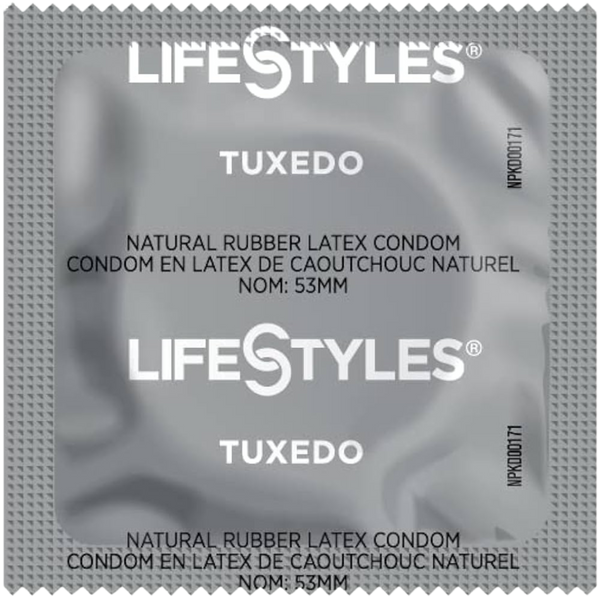 LifeStyles Tuxedo Black Condoms Natural Rubber latex condom