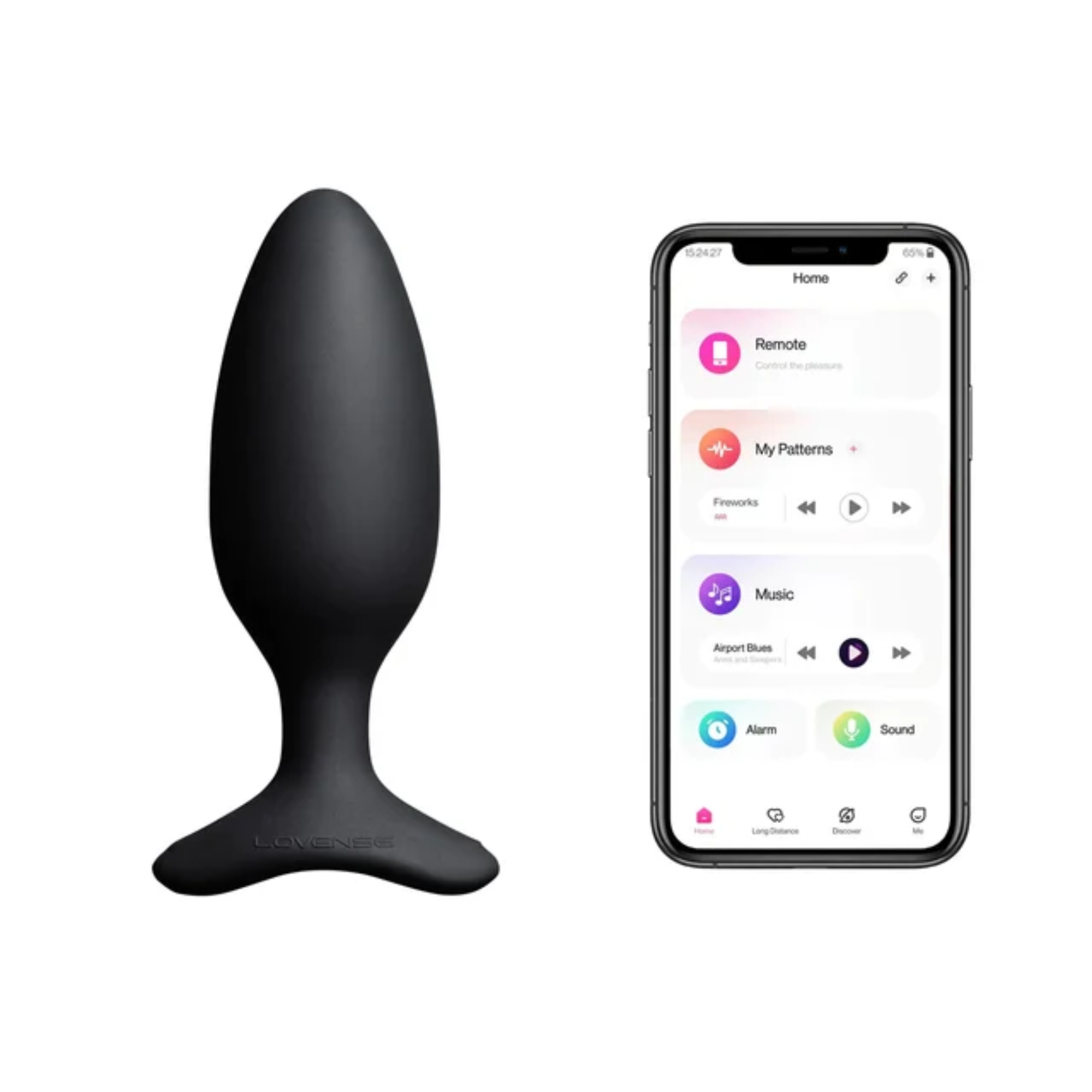 Lovense Hush 2 Remote App-Controlled 1.5" Butt Plug Black Secondary image