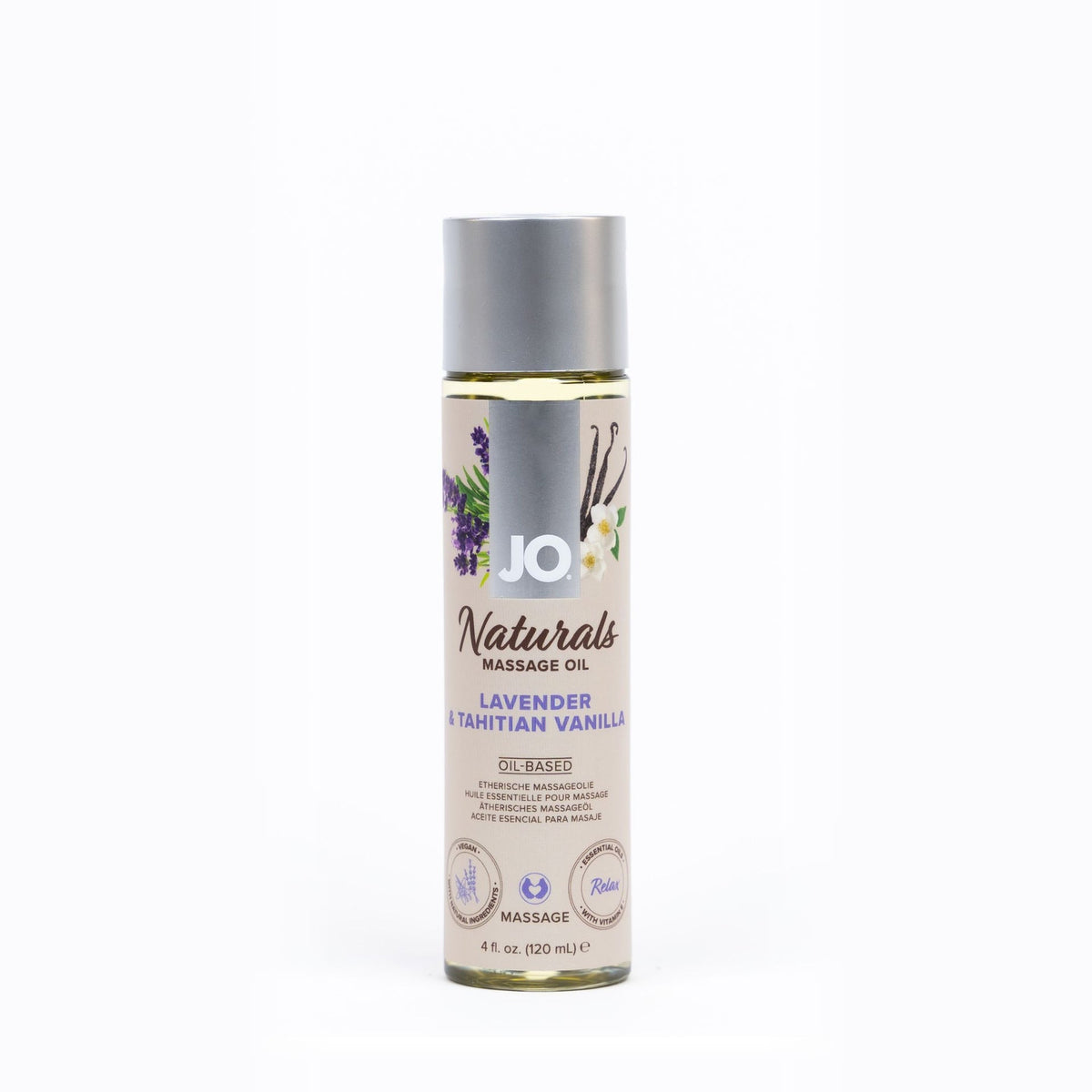 JO Naturals Massage Oil Lavender & Tahitian Vanilla 4 fl.oz Main image