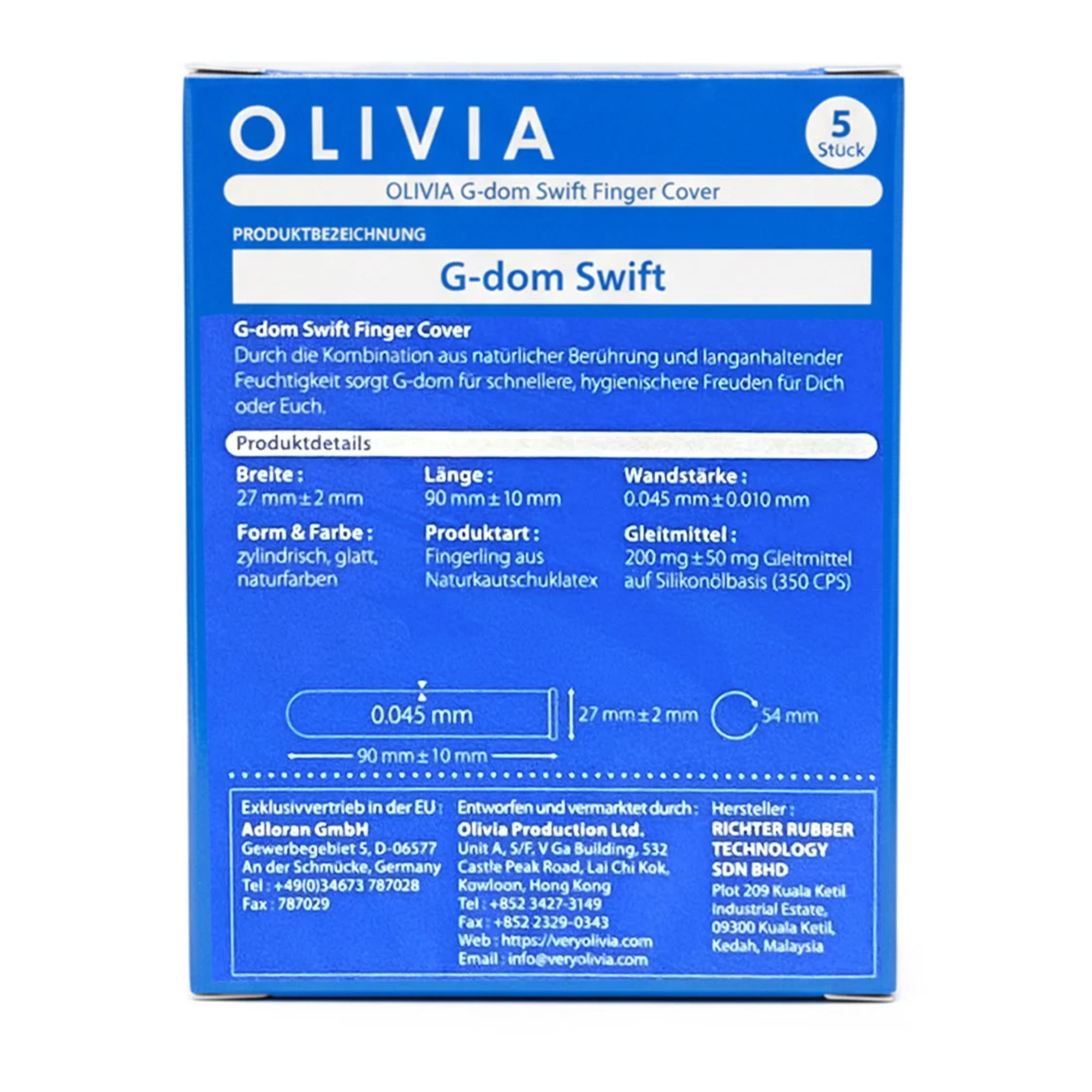Olivia G-Dom Swift Finger Cover 5 Pack Secondary image