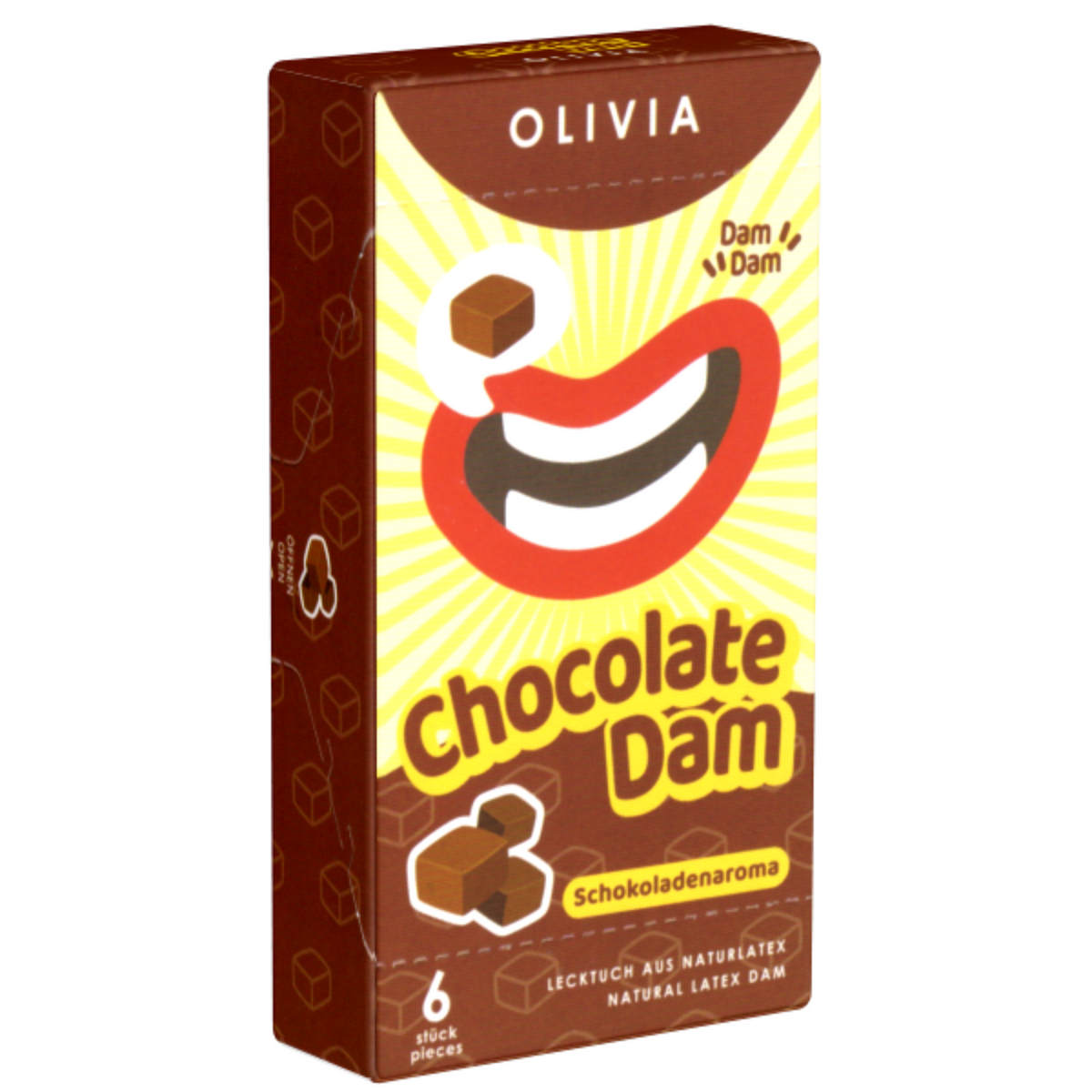 Olivia Chocolate Dams Pack 6 | WorldCondoms Main image