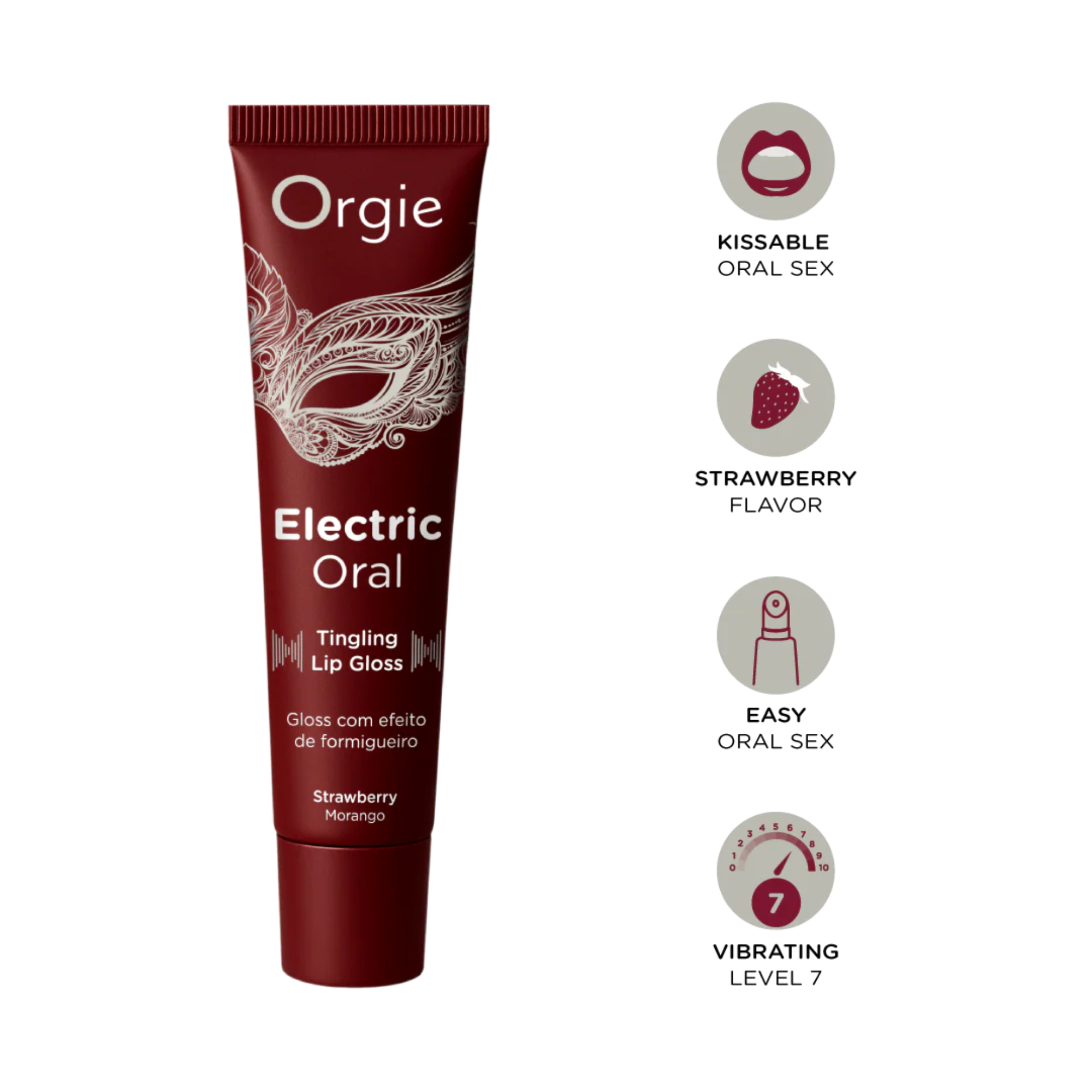 Orgie Electric Oral Tingling Lip Gloss Strawberry 0.34 fl oz Secondary image