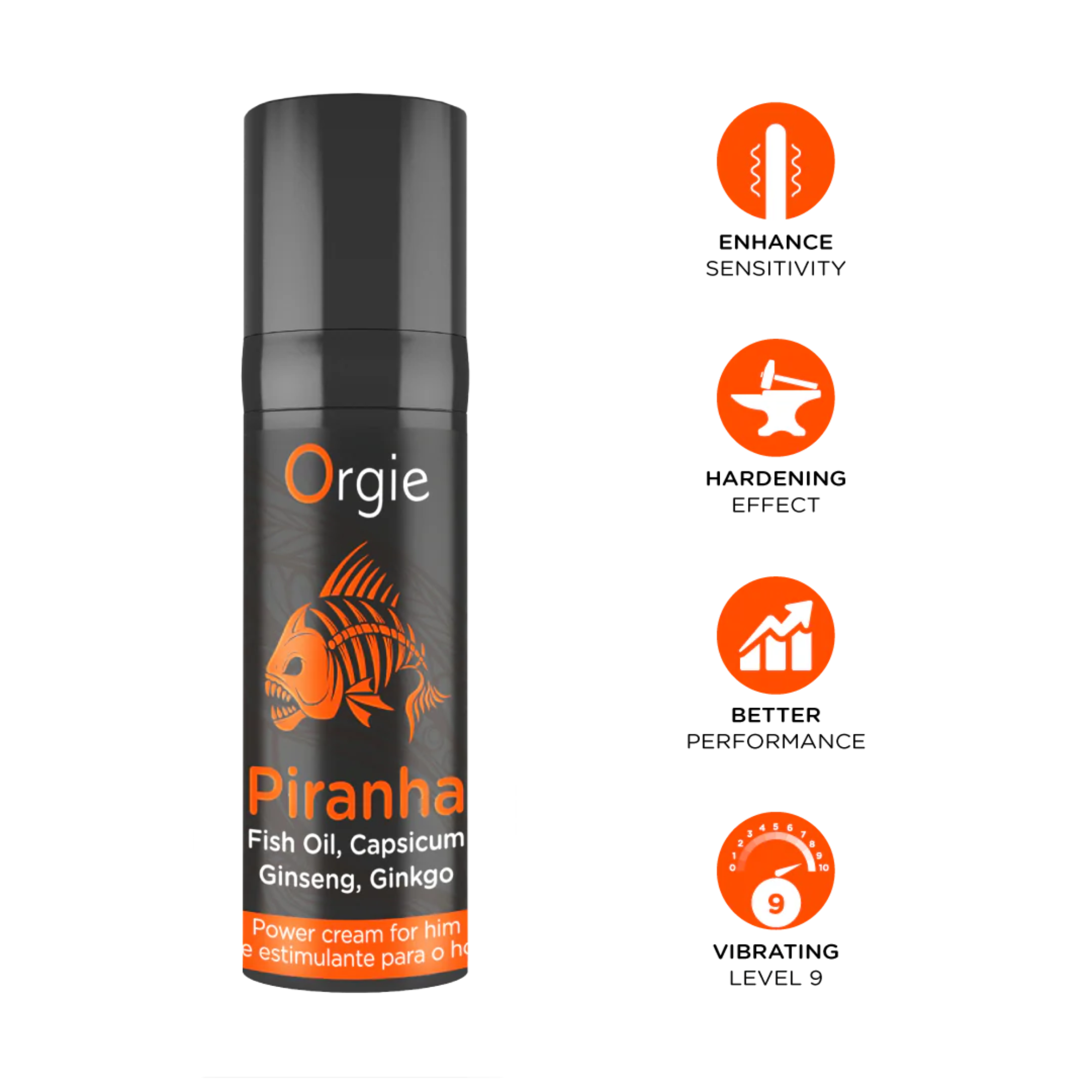Orgie Piranha Power Cream for Him 0.5 fl oz Secondary image