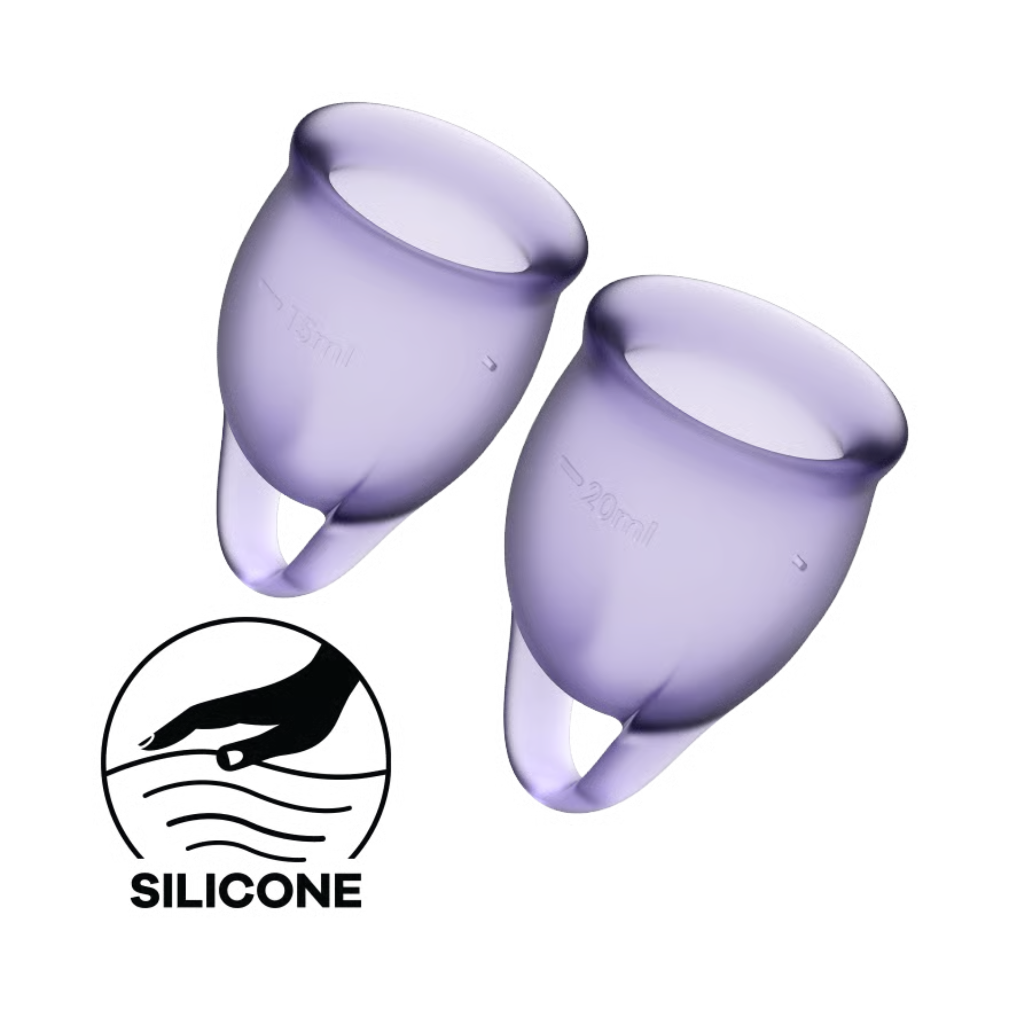 Satisfyer Feel Confident Menstrual Cups Lilac Secondary image