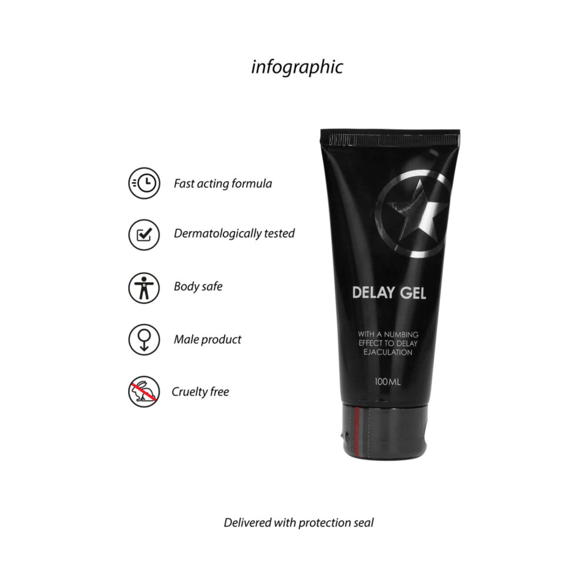 Shots Delay Gel 3.38 fl oz Secondary image