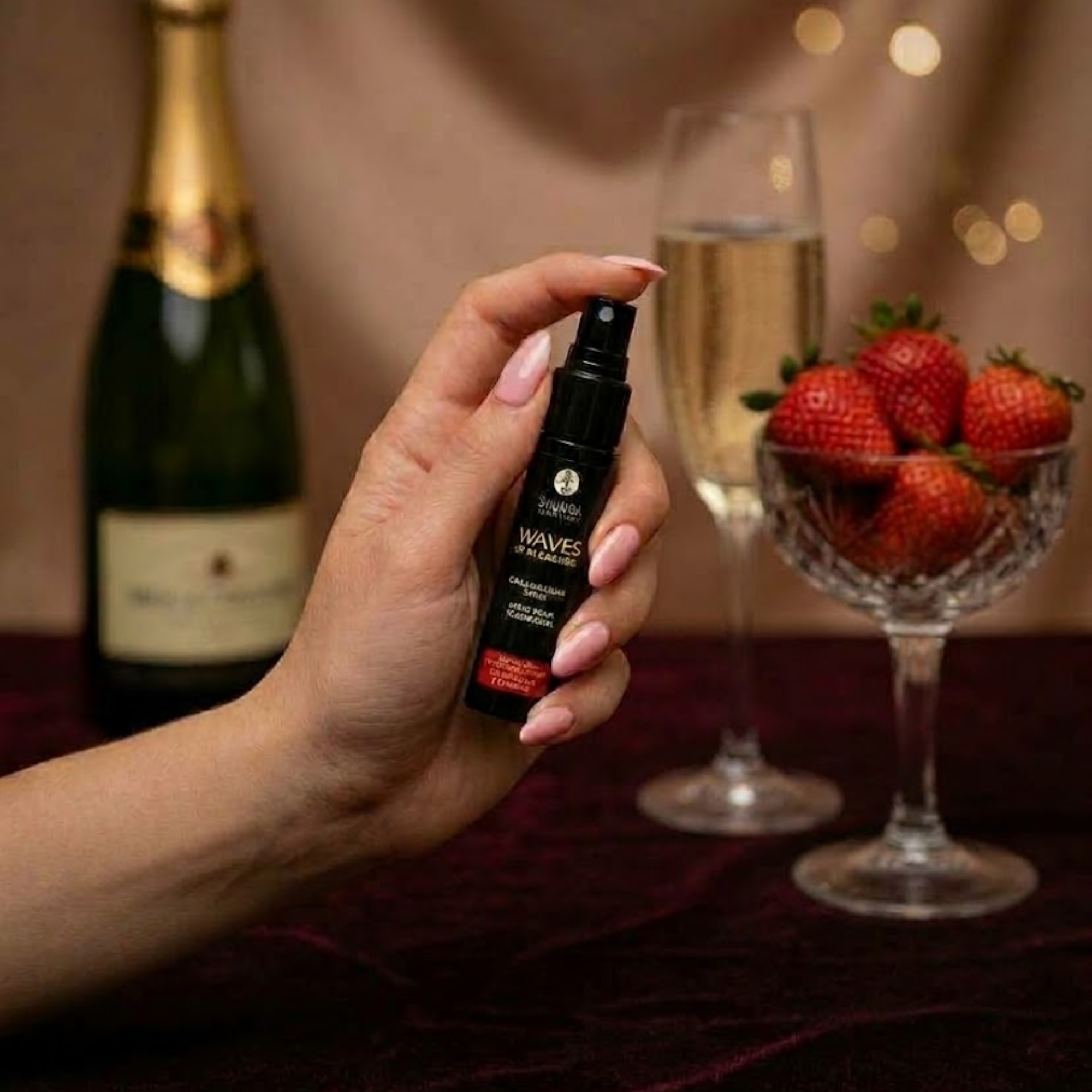 Shunga Waves of Pleasure Oral Pleasure Spray Sparkling Strawberry Wine 0.66 fl oz Secondary image