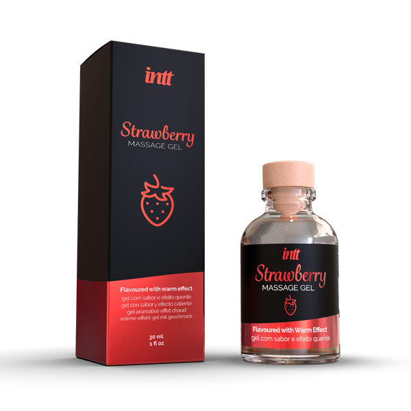 intt Strawberry Kissable Massage Gel 1 fl.oz