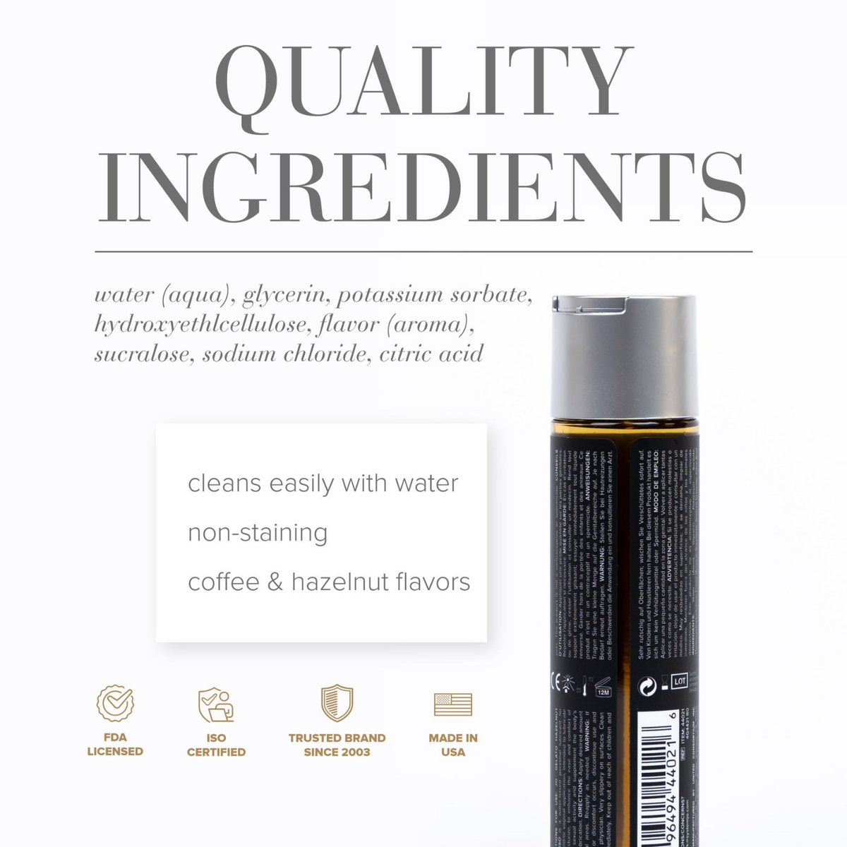 JO Gelato Hazelnut Espresso Lubricant Water-Based - quality