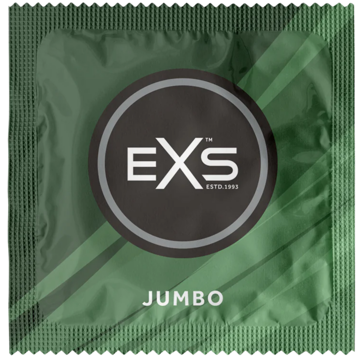 A shot of EXS Jumbo 69mm individual wrapper in a white background. Main image