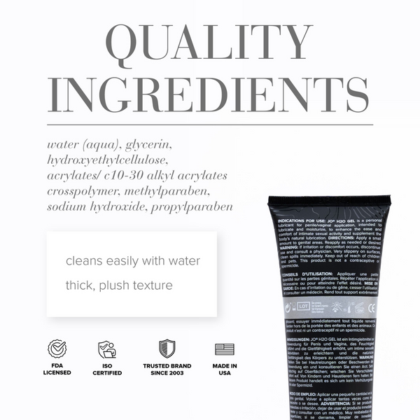 JO H2O Gel Original Lubricant Water-Based - quality