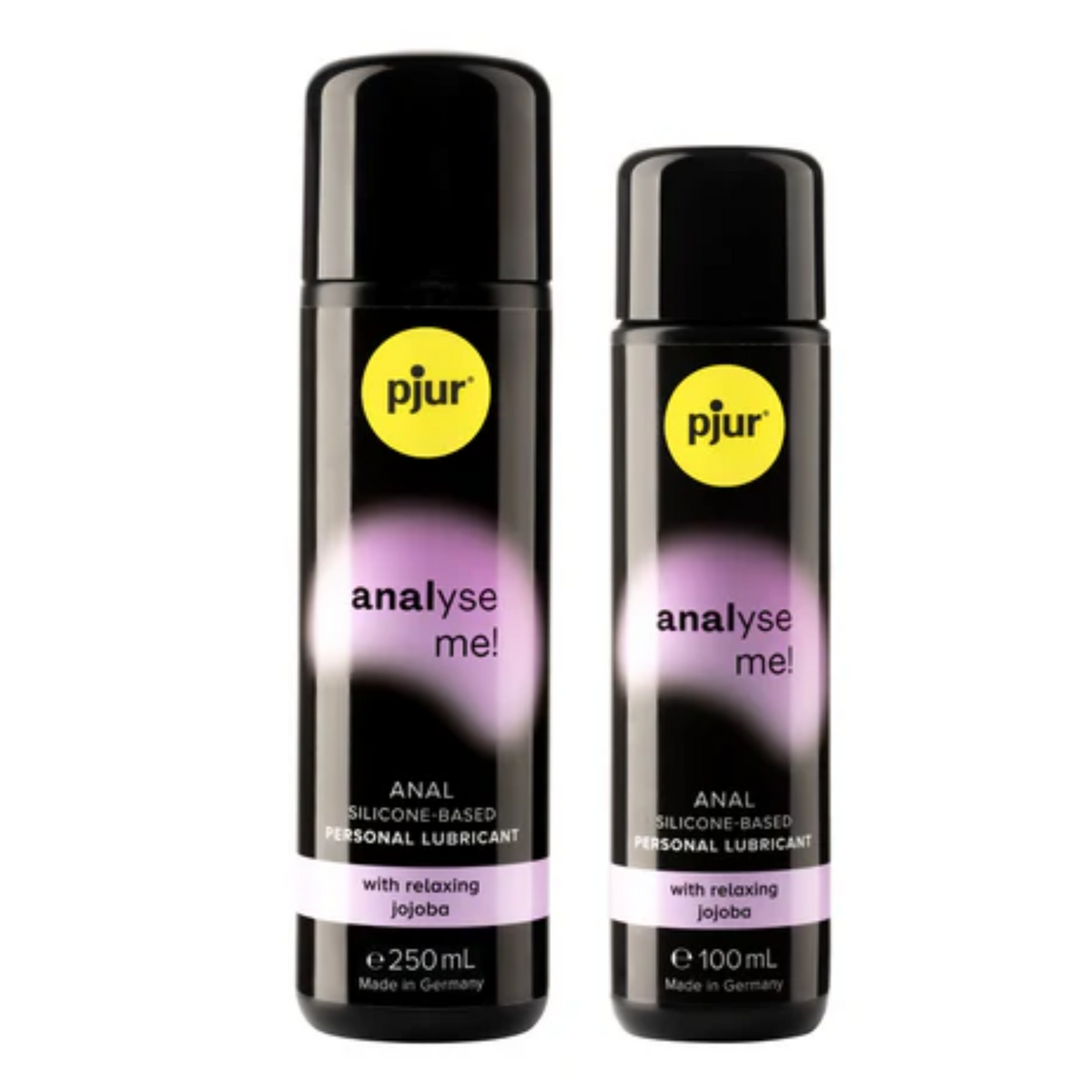 Two bottles of pjur Analysme Me! lubricant on a white background Main image