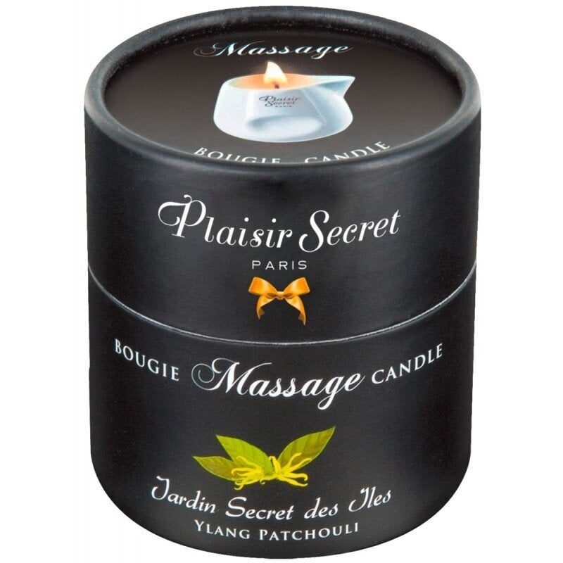Plaisir Secret YLANG Bougie Massage Candle 80ml in white background. Main image