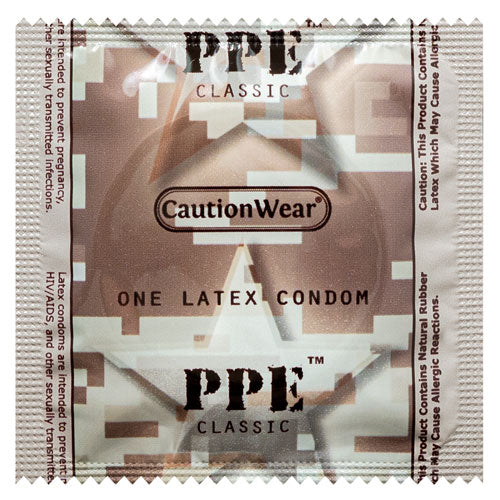 Caution Wear PPE Classic Condoms | WorldCondoms