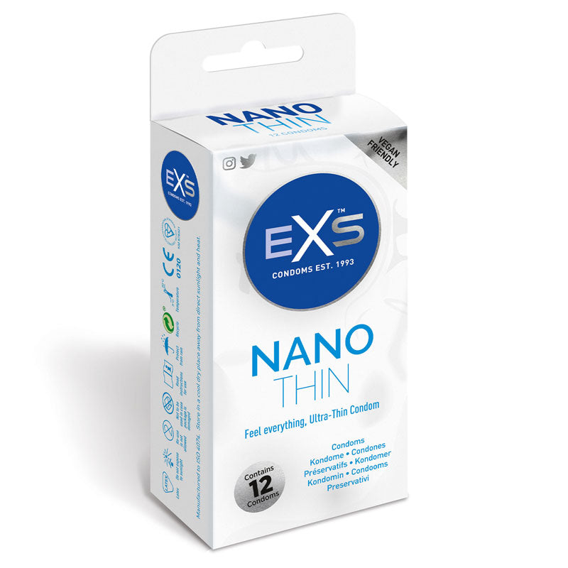 EXS Nano Thin Box 12 Front | WorldCondoms Main image