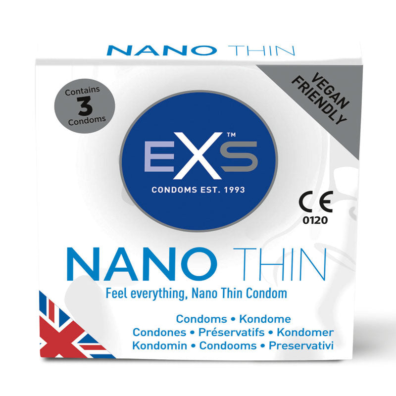EXS Nano Thin Box 3 Front | WorldCondoms Main image