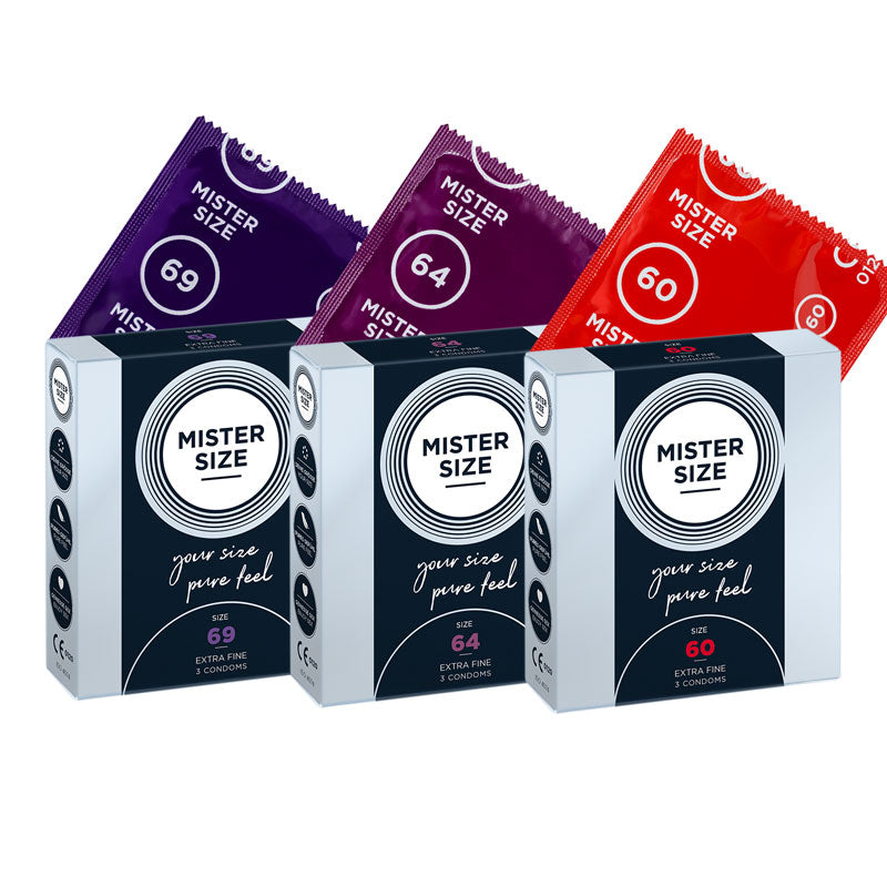 Mister Size Large Condoms Sampler 3 x 3 Pack Main image