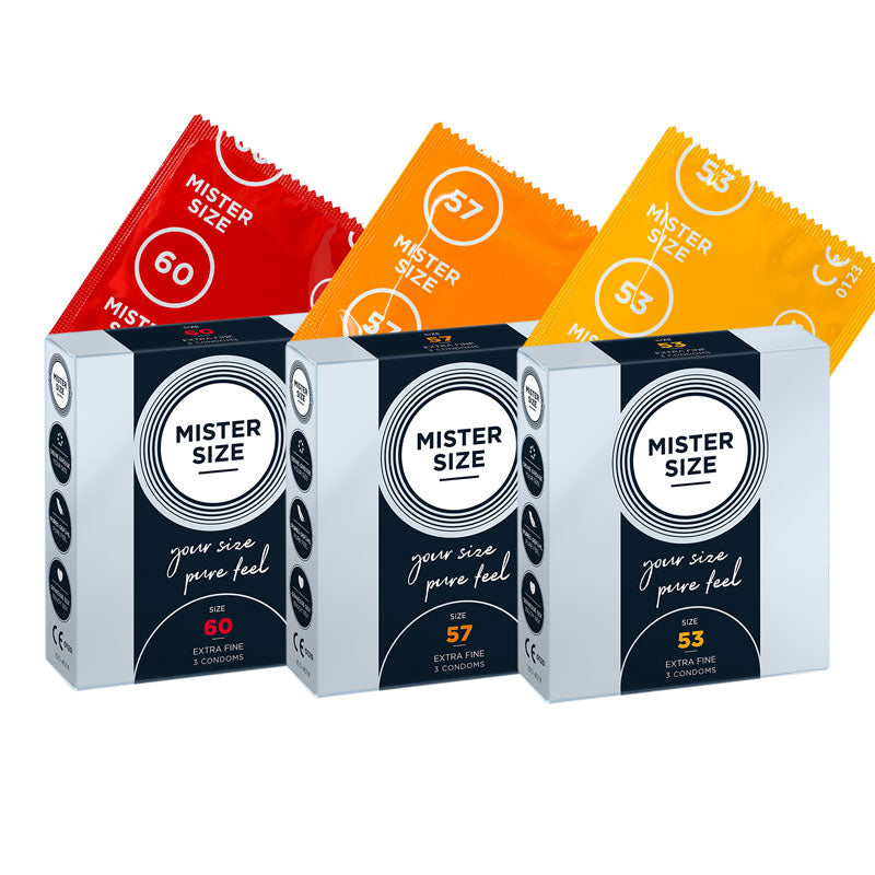 Mister Size Regular Condoms Sampler 3 x 3 Pack Main image